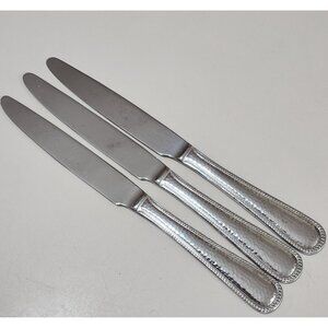 Mikasa Gourmet Halston Dinner Knives 9.5" set of 3 stainless steel knife vtg